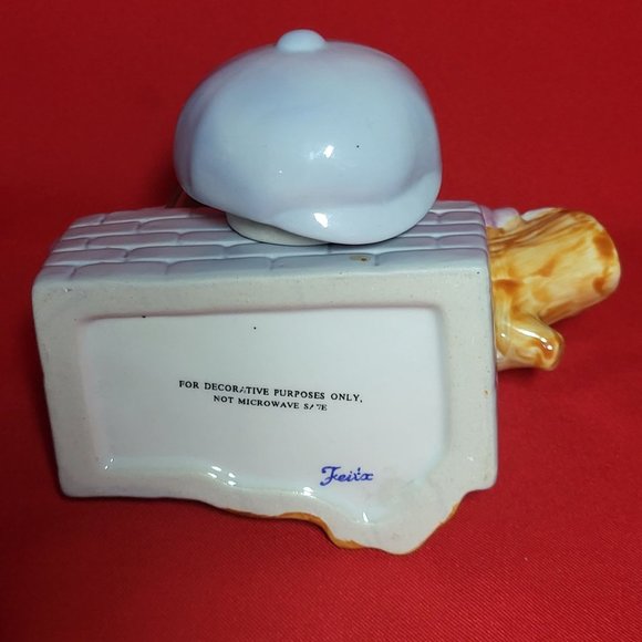 Vintage Feitx Humpty Dumpty Sitting On  Wall Decorative Porcelain Teapot - Picture 5 of 14